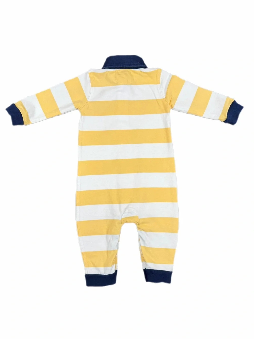 RALPH LAUREN Striped Cotton Polo One Piece Romper- 6M